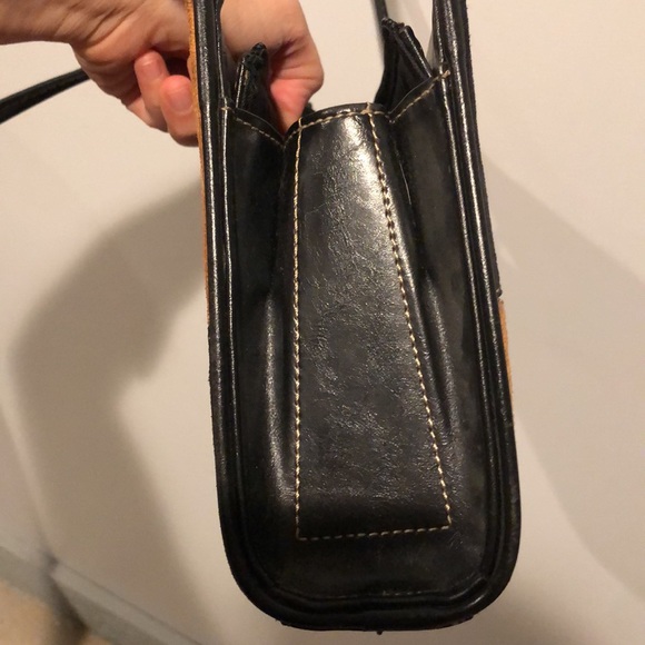 Colorblock Suede Vintage Y2K Baguette Shoulder Bag - Picture 8 of 9